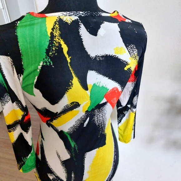 AUDITIONS Women's Multicolor Mini Bodycone Dress Size Large - Picture 8 of 15